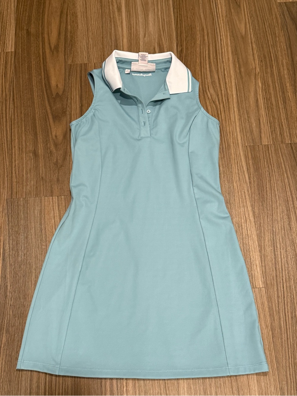 Tommy Bahama Light Blue Sleeveless Polo Dress with White Collar